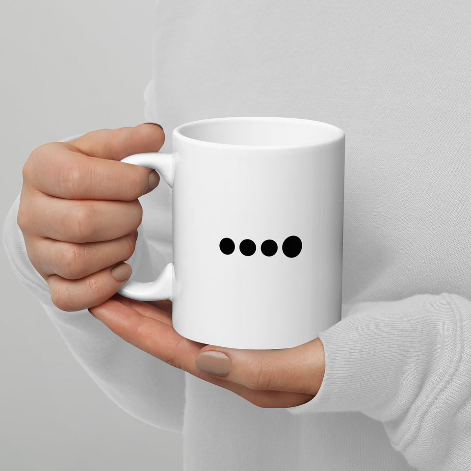 ATOMS PLACED on white glossy mug